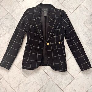 Smythe Black and White Checkered Blazer